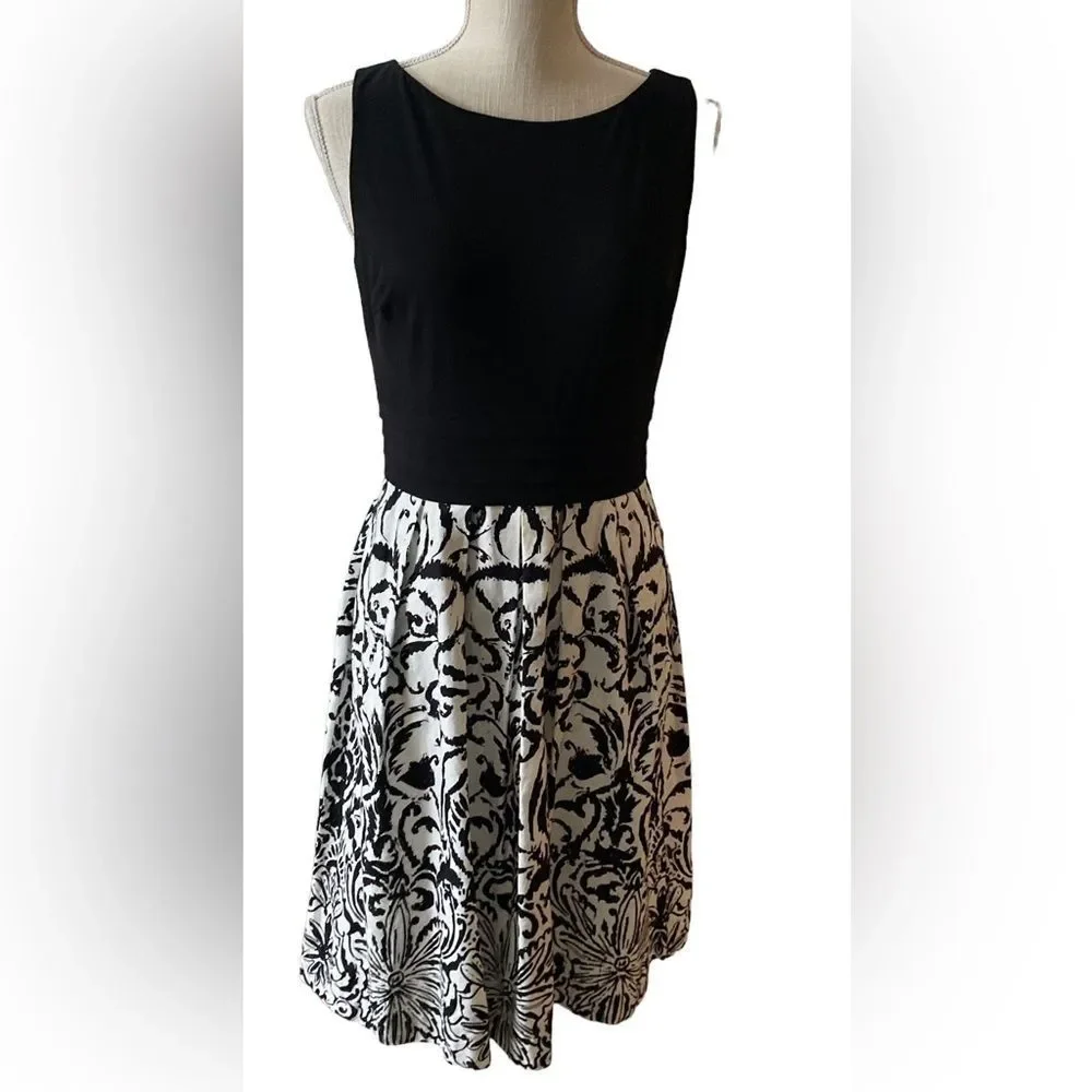 Ralph Lauren Black and white sleeveless dress Size 6